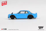 Nissan LB★Works Hakosuka (RHD) (Baby Blue) - MINI GT - 1:64 Modellauto 1/64
