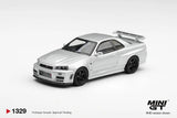 Nissan Skyline GT-R (R34) Z-Tune 1999 (Silver Metallic) - MINI GT - 1:64 Modellauto 1/64