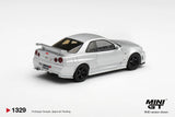 Nissan Skyline GT-R (R34) Z-Tune 1999 (Silver Metallic) - MINI GT - 1:64 Modellauto 1/64
