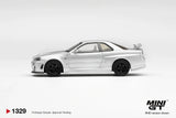 Nissan Skyline GT-R (R34) Z-Tune 1999 (Silver Metallic) - MINI GT - 1:64 Modellauto 1/64