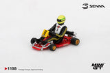 Senna Kart Formula K #9 Ayrton Senna Da Silva Karting World Championship 1981 - MINI GT - 1:64 Modellauto 1/64