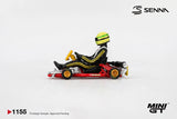 Senna Kart Formula K #9 Ayrton Senna Da Silva Karting World Championship 1981 - MINI GT - 1:64 Modellauto 1/64