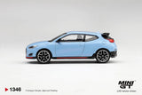 Hyundai Veloster N Performance (LHD) (Blue) - MINI GT - 1:64 Modellauto 1/64
