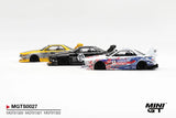 [Preorder] INOZETEK x Liberty Walk R32 3 cars set 2026 Show Edition : Nissan Skyline GT-R (R32) LB-Kaido Works #23 (Yellow), Nissan Skyline GT-R (R32) LB-Kaido Works #23 (Black), Nissan Skyline GT-R (R32) LB-Kaido Works Liqui Moly #13 - MINI GT - 1:64 Modellauto 1/64