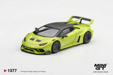 LB★WORKS Lamborghini Huracán (LHD) (Lime Metallic) - MINI GT - 1:64 Modellauto 1/64