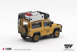 Land Rover Defender 90 1985 Camel Trophy Borneo Team Brazil - MINI GT - 1:64 Modellauto 1/64