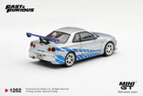 Nissan Skyline GT-R (R34) C-West "2 Fast 2 Furious" Brian O’Conner 2003 - MINI GT - 1:64 Modellauto 1/64