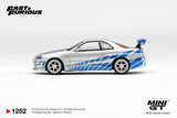 Nissan Skyline GT-R (R34) C-West "2 Fast 2 Furious" Brian O’Conner 2003 - MINI GT - 1:64 Modellauto 1/64