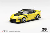 Nissan Z VeilSide FFZ400 (LHD) (Ikazuchi Yellow) - MINI GT - 1:64 Modellauto 1/64