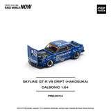 Nissan Skyline GT-R V8 Drift (Hakosuka) (Calsonic) - Pop Race - 1:64 Modellauto 1/64