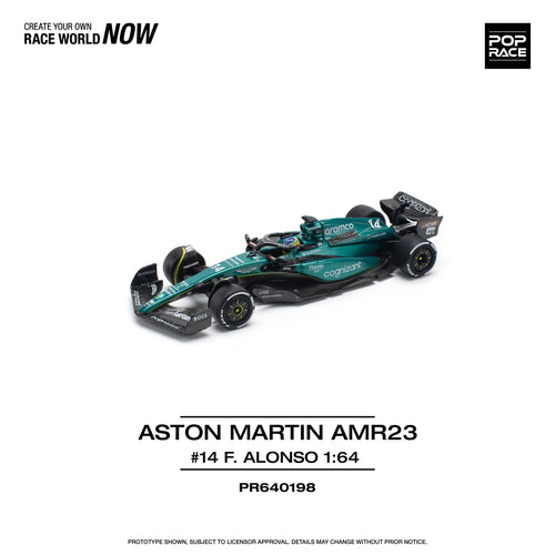 Aston Martin AMR23 #14 F. Alonso - Pop Race - 1:64 - Modelcars Passion