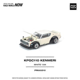 Nissan Skyline GT-R KPGC110 (Kenmeri) (White) - Pop Race - 1:64 Modellauto 1/64