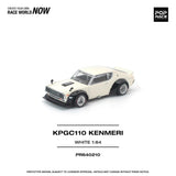 Nissan Skyline GT-R KPGC110 (Kenmeri) (White) - Pop Race - 1:64 Modellauto 1/64