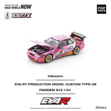 Nissan Silvia (S13) Pandem Eva RT Production Model Custom Type-08 - Pop Race - 1:64 Modellauto 1/64