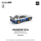 Nissan Silvia (S13) Pandem (Moontech Blue) - Pop Race - 1:64 Modellauto 1/64