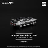 Ford Mustang Shelby GT500 (Silver Chrome) - Pop Race - 1:64 Modellauto 1/64