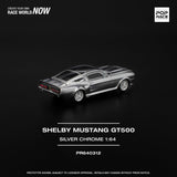 Ford Mustang Shelby GT500 (Silver Chrome) - Pop Race - 1:64 Modellauto 1/64