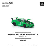 Mazda RX-7 (FC3S) RE-Amemiya (Green) - Pop Race - 1:64 Modellauto 1/64
