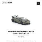 Lamborghini Huracán STO (Verde Turbine Matt) - Pop Race - 1:64 Modellauto 1/64
