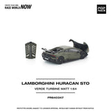 Lamborghini Huracán STO (Verde Turbine Matt) - Pop Race - 1:64 Modellauto 1/64