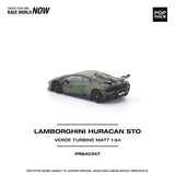 Lamborghini Huracán STO (Verde Turbine Matt) - Pop Race - 1:64 Modellauto 1/64