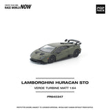 Lamborghini Huracán STO (Verde Turbine Matt) - Pop Race - 1:64 Modellauto 1/64