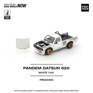 Datsun 620 Pandem (White) - Pop Race - 1:64