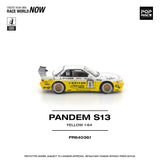 Nissan Silvia (S13) Pandem (Yellow) - Pop Race - 1:64 Modellauto 1/64