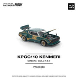Nissan Skyline GT-R KPGC110 (Kenmeri) (Green/Gold) - Pop Race - 1:64 Modellauto 1/64