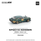 Nissan Skyline GT-R KPGC110 (Kenmeri) (Green/Gold) - Pop Race - 1:64 Modellauto 1/64