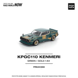 Nissan Skyline GT-R KPGC110 (Kenmeri) (Green/Gold) - Pop Race - 1:64 Modellauto 1/64