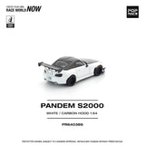 Honda S2000 Pandem Softtop (White/Carbon Hood) - Pop Race - 1:64 Modellauto 1/64