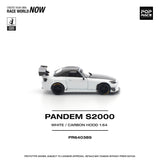 Honda S2000 Pandem Softtop (White/Carbon Hood) - Pop Race - 1:64 Modellauto 1/64
