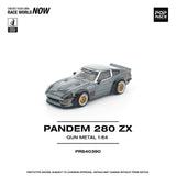 Nissan 280 ZX Pandem (Gun Metal) - Pop Race - 1:64 Modellauto 1/64