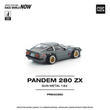Nissan 280 ZX Pandem (Gun Metal) - Pop Race - 1:64 Modellauto 1/64
