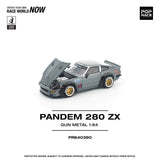 Nissan 280 ZX Pandem (Gun Metal) - Pop Race - 1:64 Modellauto 1/64