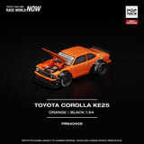 Toyota Corolla KE25 (Orange/Black) - Pop Race - 1:64 Modellauto 1/64