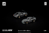 Nissan 280 ZX Pandem (Raw Metal) - Pop Race - 1:64 Modellauto 1/64