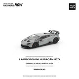 Lamborghini Huracán STO (Grigio Acheso Matte) - Pop Race - 1:64 Modellauto 1/64