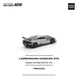 Lamborghini Huracán STO (Grigio Acheso Matte) - Pop Race - 1:64 Modellauto 1/64