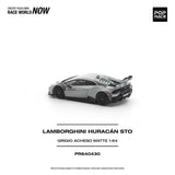 Lamborghini Huracán STO (Grigio Acheso Matte) - Pop Race - 1:64 Modellauto 1/64