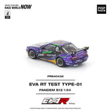 Nissan Silvia (S13) Pandem Eva RT Test Type-01 - Pop Race - 1:64 Modellauto 1/64