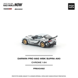 Toyota Supra (A90) Darwinpro 66G WBK (Chrome) - Pop Race - 1:64 Modellauto 1/64