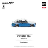 BMW E30 Pandem (Silver) - Pop Race - 1:64 Modellauto 1/64