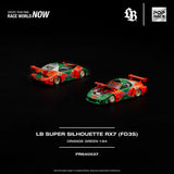 LB-Super Silhouette Mazda RX-7 (FD3S) (Orange/Green) - Pop Race - 1:64 Modellauto 1/64
