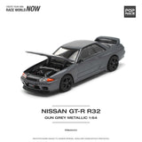 Nissan Skyline GT-R R32 (Gun Grey Metallic) - Pop Race - 1:64