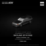 Nissan Skyline GT-R (R32) (Dark Chrome) - Pop Race - 1:64 Modellauto 1/64