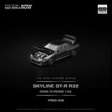 Nissan Skyline GT-R (R32) (Dark Chrome) - Pop Race - 1:64 Modellauto 1/64
