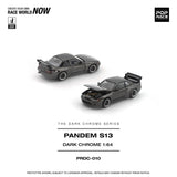 Nissan Silvia (S13) Pandem (Dark Chrome) - Pop Race - 1:64 Modellauto 1/64