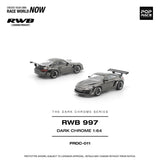 RWB 997 (Dark Chrome) - Pop Race - 1:64 Modellauto 1/64